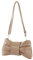 modamoda de T214 Damen Leder Umhängetasche Clutch Schultertasche Schleife handmade in Italy, Farbe:Dunkeltaupe