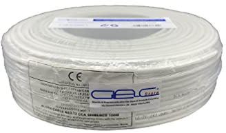 Glac Store® Cavo Allarme 4x0,22 mm Matassa da 100 metri CCA Schermato Professionale Antifiamma per Impianti Civili