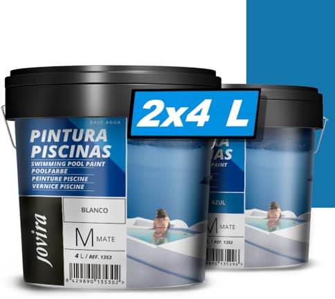 JOVIRA PINTURAS Pitture per piscine 8 L protezione e decorazione di piscine. (2x4 Litri, Blu). B-10-2