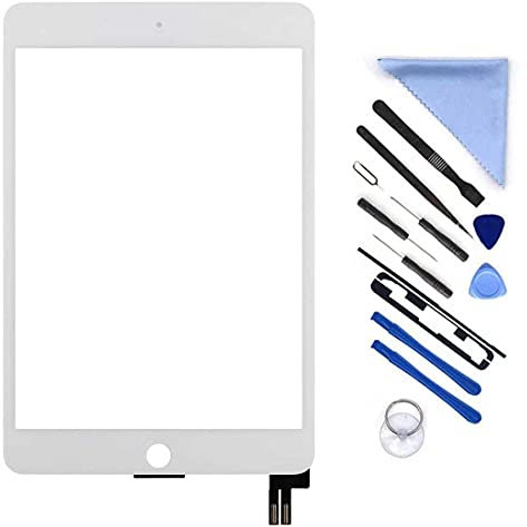 Digitizer Écran tactile de rechange pour i Pad Mini 5 5ème génération 7,9 2019 avec kit de réparation d'outils (sans bouton d'accueil, pas LCD)