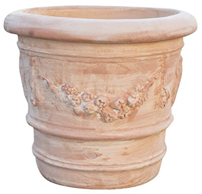 Biscottini Vaso terracotta toscana 68x49 cm - Vaso grande da esterno Made in Italy - Vasi in terracotta grandi Per esterno e interno