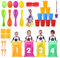 LEMESO Outdoor Spiele für Kinder 5 in 1 Set Kinderparty Garten Spielzeug Set Kinder Wurfspiele Spiel mit Hüpfsäcken Sandsack Eierlaufen Medaille Geschenk für Kinder