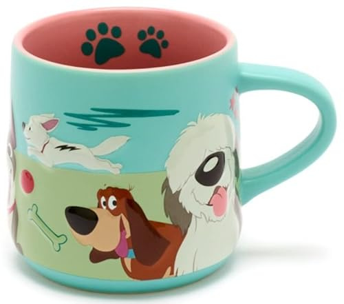 Disney Dogs Stylised Mug (Lady, Tramp, Bolt) Pink Paws Inside