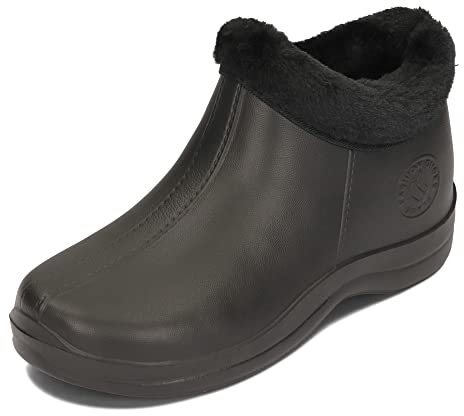 PLAME Botas Aislantes de Agua para Mujer Espuma EVA 36-41 EU (Negro, numeric_36)