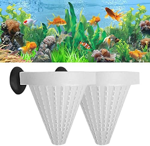 Wudaizhi 2pcs Kegel Wurmfuttermittel Aquarium Fisch Lebensmittel Lebende Wurm Blutwurmkegel Futtersalz Sole Shrimp Feeding Feedersule