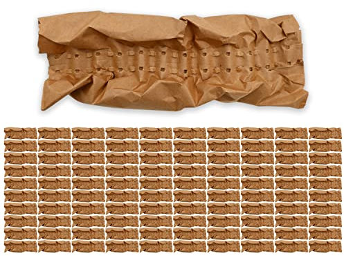 Papierpolsterstreifen, Packpolster, Papierpolster, Verpackungsmaterial, Füllmaterial, Stopfmaterial ca. 300 x 100 x 40 mm - 100 Stück