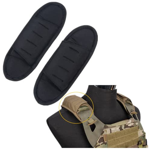 ACEXIER Lot de 2 Coussinets d'épaule pour Gilet Tactique Sac à Dos (Black)