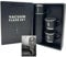 Mens Gift Set Vacuum Insulated Flask 500ml Stainless Steel Thermo Bottle With 2 Plastic Cups For Coffee Water Hot & Cold Drink Flasks With Men Black Cards - Gift Ideas For Men, Dad,Uncle,Father In Law