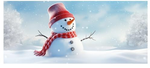 Weihnachten Garagentor Dekoration Banner Weihnachtsdeko Aussen Weihnachtsbanner Garage hängenden Stoff Festliche Schneemann für Weihnachtsfeiertage Urlaub Party Garten Deko (Weiße, 210x480cm)