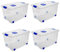 Acan Tradineur - Pack de 4 Cajas de Almacenamiento - Fabricado en plástico - Contenedor para almacenar juguetes, Libros, ropa, mantas - N.º 4-35,7 x 59 x 40,5 cm - 55 Litros