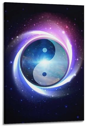KAIPA Yin Yang Poster Bagua Taiji Poster Dekorative Malerei Leinwand Wandposter und Kunstdruck Moderne Familie Schlafzimmer Dekor Poster 20 x 30 cm