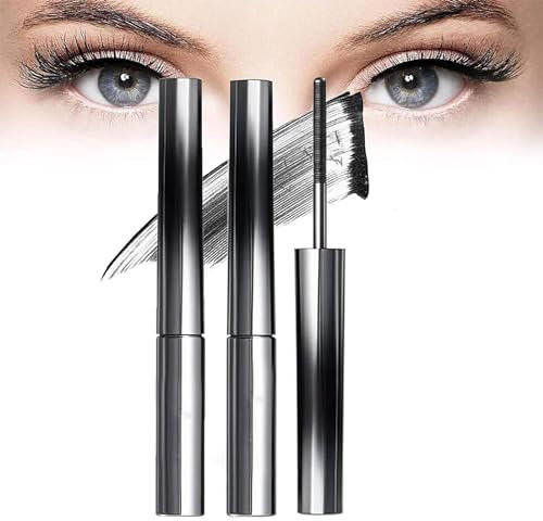Judy Doll 3D Curling Eyelash Iron Mascara - Waterproof, Natural Thickening Lengthening Bristleless Mascara (Black x2)