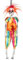 Boland 73200 - Hängende Horror Dekoration, Clown Skelett, 40 cm, Party Deko für Mottoparty und Halloween, Hängedeko