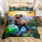 Homewish Housse de Couette Dinosaure 200x200 Enfant Parure de Lit Ado Garçon, Ensemble de Literie Dino Jungle Housse de Couette Animaux Anciens en 3D, Décoration de Chambre en Dinosaures