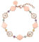 Purelei® Blüten-Armband Mit Bunten Zirkoniasteinen, Wasserfest Aus Edelstahl, Verstellbar 16-19 cm (Rosegold)
