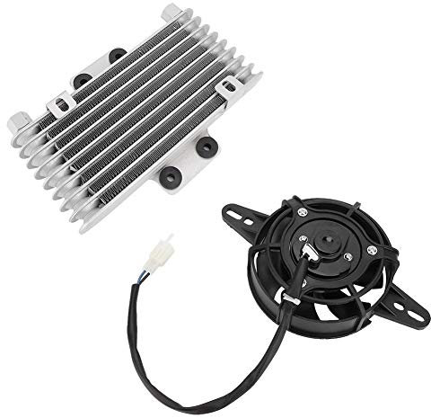 Universal Upgrade Aluminum Motorcycle Engine Oil Cooling Fan Water Cooler Radiator Sturdy Durable Efficient Fits Most Motorcycles