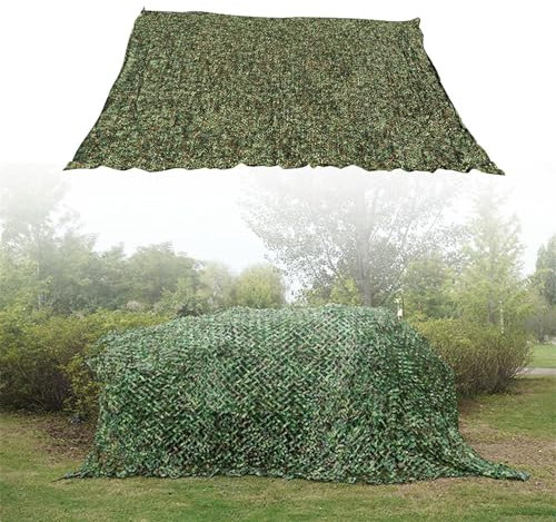 GueTTO Tarnnetz Woodland Tarnung Netz Sonnenschutz Camouflage Netz für Jagd Camping Militär Balkons Dekoration, Bulk-Roll Camouflage Netz Leichtgewicht Tarnung Net 3x4M 6x8M 8x8M,15×20m/49.2×65.6ft