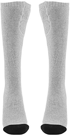 Socks Electric Heed, 19 * 12 * 8 1 Pair Heated Socks with Battery Pack Washable Cotton Electric Thermal Socks Heating Socks for Outdoor Gray (Masyrt0gnxza3fr7-12)