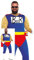 FIESTAS GUIRCA | Beerman Fancy Dress Costume Adult (44-46/XXL) - Cape, Belt, Jumpsuit and Can Holder - Superhero Costumes for Bachelor Party, Beer Parties and Celebrations - Man - Blue and Red