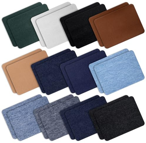 Molain 24 Blatt Flicken zum Aufbügeln, 12.5x9.5cm Jeans Flicken zum Aufbügeln Innen Bügelflicken jeans Patches flicken zum aufbügeln kinder zum Aufbügeln für Kleidung Lochreparatur und Dekoration