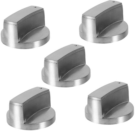 OSALADI 3sets Replacement Gas Cooker Stove Knobs Stainless Steel Control Knobs for Gas Hob 5pcs*3