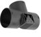HpLive Raccord de canal de type T Ø 75 mm - Tuyau en T - Sortie d'air chaud - Tuyau de ventilation pour chauffage diesel Webasto