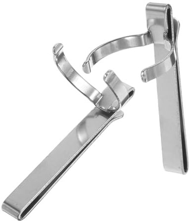 Housoutil 2pcs Metal Flashlight Clips Heavy Duty Belt Keepers Flashlight Buckle Holder for Duty Belt Compatible for Outdoor Military Gear Use