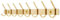 TOJ Living Wandgarderobe - 62CM - 16 Haken - Kleiderhaken - Garderobenhaken - Kleiderhaken wand - Garderobe - Wand garderobe - Garderobenstange wandmontage - Wandhaken garderobe - Edelstahl - Gold