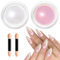 BISHENGYF Polvere Unghie Effetto Perla - Polvere Per Unghie Rosa【Effetto Fata】 Polvere Glitterata Effetto Specchio, Polvere Cromata Per Unghie Aurora Shimmer Glazed Donut Polvere Unghie 2PCS