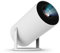 FLITI Mini Projector with WIFI 6 and Bluetooth，4K 1080P Support Portable Projector 180° Rotatable，Auto Keystone, Smart Outdoor Projector with Android 11, White