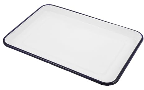 EXHUMKY Enamel Baking Large Rectangular Pan for Cookies Pies Loaf More Heat Resistant Easy Clean Home Kitchen