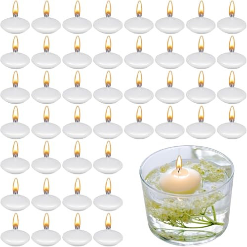Velas flotantes blancas 45 unidades velas flotantes sin perfume para piscina, bañera, spa, boda, velas LED para decoración, día de San Valentín, Navidad, fiesta