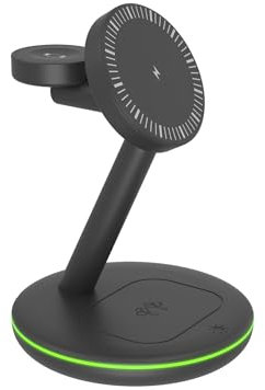 ICY BOX 3-in-1 Kabellose Ladestationfür Smartphones, Smartwatch und Kopfhörer