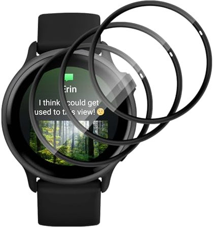 Aerku Verre Trempé pour Garmin Vivoactive 6/Vivoactive 5 [3 Pièces], Sans Bulles 9H HD Ultra Résistant Protection écran Film en Vitre Trempé Protecteur d'écran [Transparent]