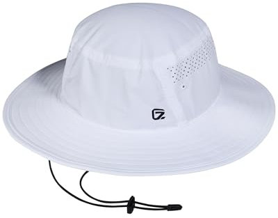 GADIEMKENSD UV-Schutz Anglerhut für Männer & Frauen, breitkrempige Sonnenhüte für Angeln und Wandern, atmungsaktiver, schnelltrocknender Safarihut, wasserabweisender Bonnie-Sonnenhut. Weiß