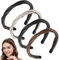 4 Stück Haarreifen Damen,Geflochten Leder-Stirnband,Rutschfeste Haarreif,Dünnes Modisches Haarreifen,Haaraccessoires Damen,für Yoga Workout Laufen Make Up