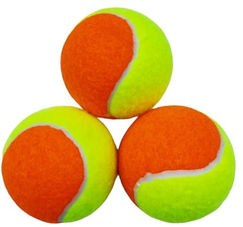 3-teiliges Tennisball-Set, weiche gelbe und orangefarbene Tennisbälle für Kinder, Hunde, Anfänger, Training, niedrige Kompressionsstufe, Geschenke, weiche Tennisbälle für Kinder, orangefarbene Te
