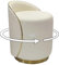 JHYCCDD Schminkhocker, Schminkstuhl 360° Drehbar, Sitzhocker Rund mit rutschfeste Fußpads, Gepolstert Hocker Schminktisch mit Lehne für Schminktisch, Schlafzimmer, Wohnzimmer(Weiß)