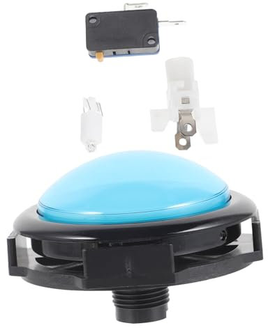 SHERCHPRY Botón de LED Máquinas Arcade Pulsador Convexo Reemplazo de Botón Autoreestable Soporte