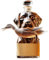 EDXTNKQC Carafe À Décanter - Miniature Sculpture, Bouteille De Whisky Chien De Chasse, Verres Gravés en 3D, Carafe À Whisky De Chasse pour Hommes, Cadeau Papa