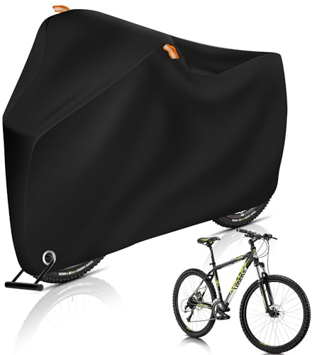 Fahrradabdeckung für 1-2 Fahrräder Wasserdicht 210D Fahrradgarage Outdoor 200X70X110 cm Fahrrad Abdeckplane mit Schlossösen Sonnenschutz Reißfestigkeit