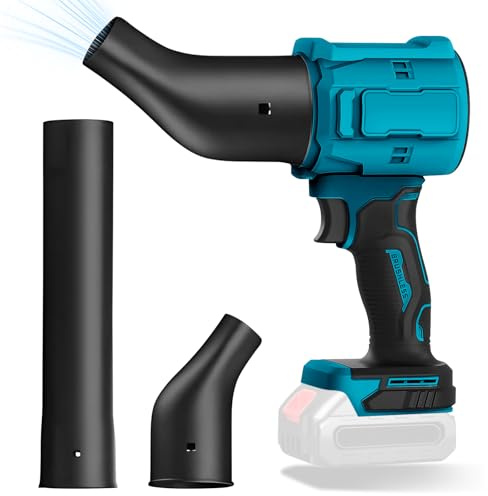 Mini Akku Laubbläser Turbo Gebläse Kompatibel mit Makita 18V Akkus, 30 m/s, 45000 U/min, Klein Staubbläser für Hausreinigung Laubblasen, Auto, Garten, Ecke Staubreinigung (ohne Akku)