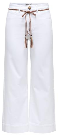 ONLY Female Jeans mit weitem Bein ONLMADISON Hohe Taille Weiter Beinschnitt Verkürzt Jeans