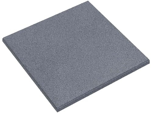 Fallschutzmatten 18er Set 50x50x3 cm Grau Gummi-Fliesen für Spielplatz Garten Terrasse rutschfeste Fallschutzplatten