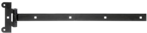 Alberts 307028 Kreuzgehänge | mit verpresstem Stift | schwarzer Tauchlack | Band 491 x 30 mm | Scharnier 121 x 51 mm