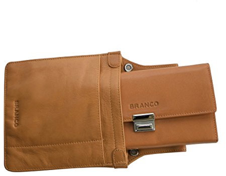 Kellnergeldbörse und Holster im Set von Branco - Profi Taxibörse Kellnerbörse Scheinbörse Geldbeutel (Tan Natur) - präsentiert von ZMOKA®