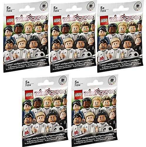 Lego® Minifigures 71014 - Deutsche Nationalmannschaft - Set aus 5 Überraschungs-Tüten (Inhalt zufällig, ohne Vorauswahl)