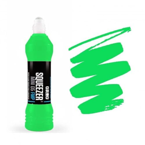 Grog Squeezer Mini 05 FMP - 5mm Refillable Full Metal Paint Marker Pen - Supplied By Graff-City (Neon Green)