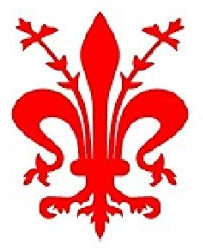 U24 - Adesivo per auto, motivo: bandiera di Firenze, 8 x 5 cm