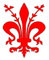 U24 - Adesivo per auto, motivo: bandiera di Firenze, 8 x 5 cm